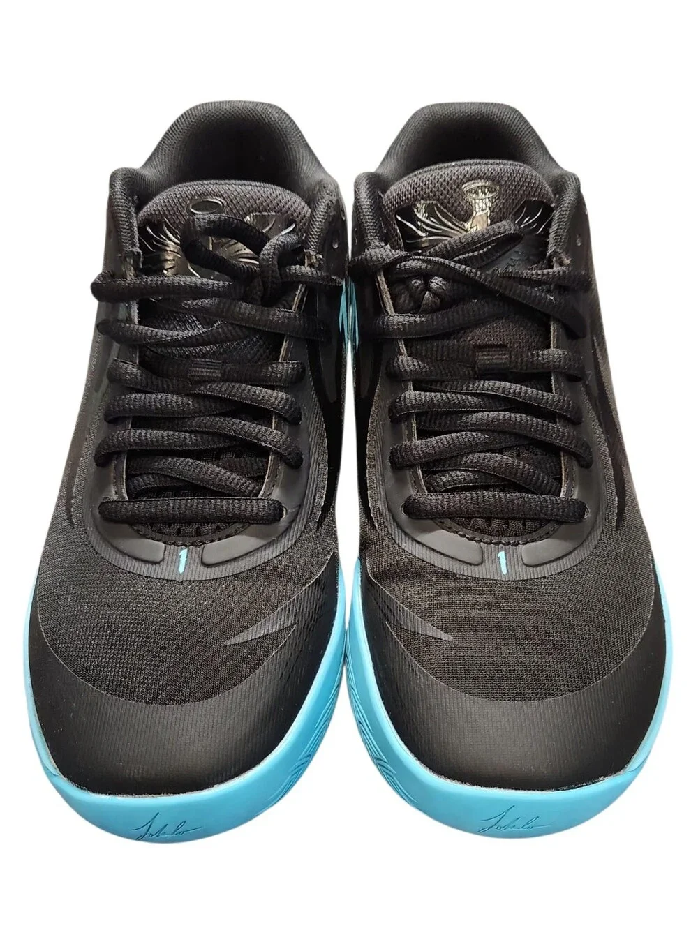 Puma Black and Blue High-Top Sneakers